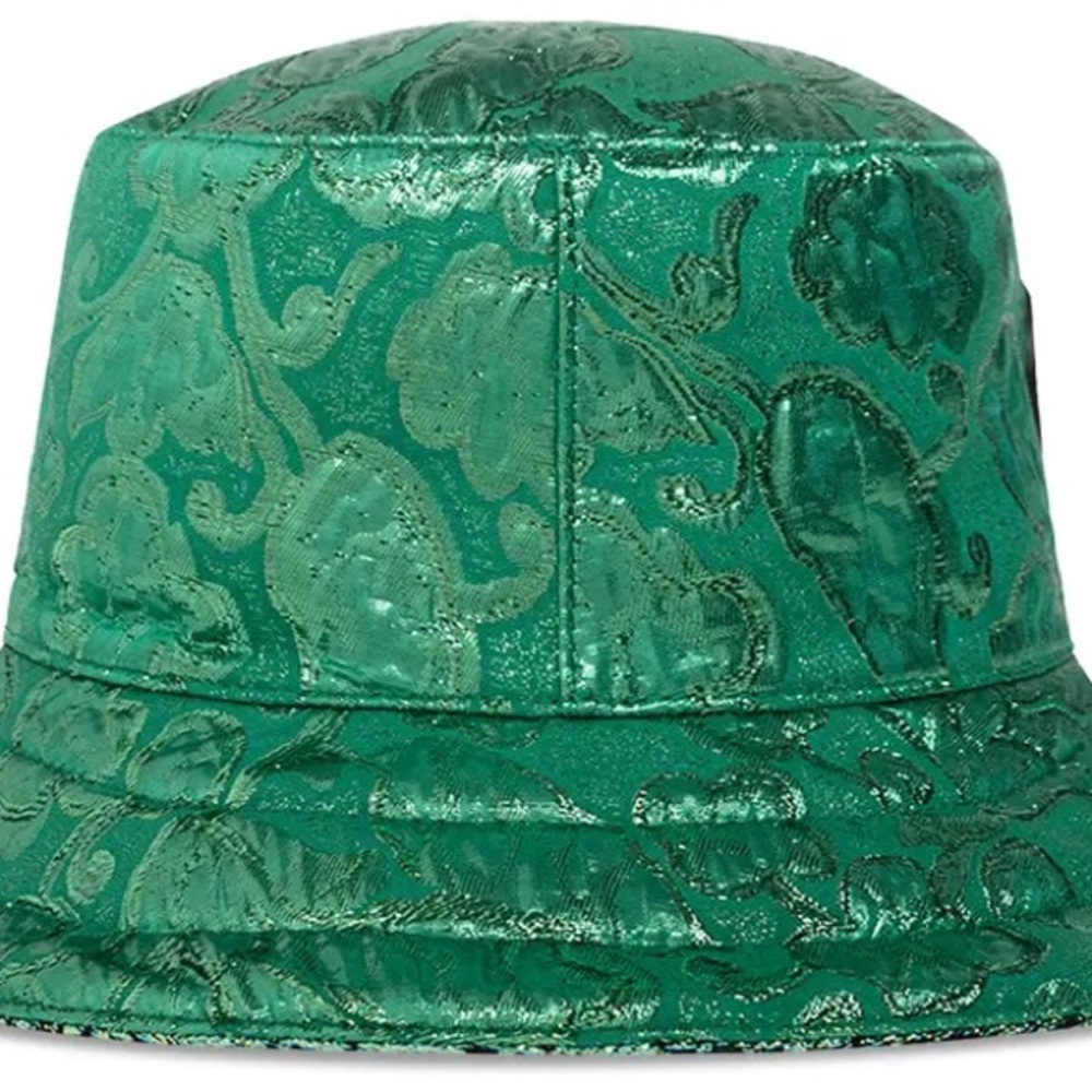Gucci Green GG monogram reversible Floral Bucket Hat Size M - Picture 4 of 5